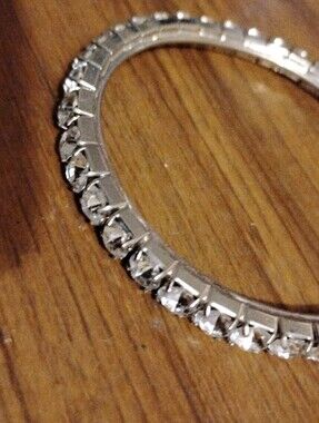 Rhinestone Round Bracelet With One Missing Rhinestone